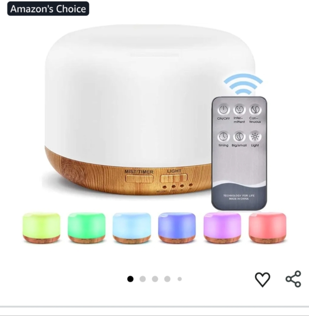 White and Light Wood Grain Ultrasonic Aroma Diffuser